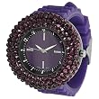 GP Designs Women's Rhinestone Silicone Watch