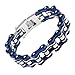 LiteXim Motorcycle Bracelet Heavy-duty Bracelet Stainless Steel Men's Bycicle Bike Chain Bracelet Jewelry for Man Bold and Chunky