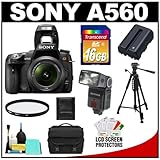 Sony Alpha DSLR-A560 Digital SLR Camera Body & 18-55mm Lens with 16GB Card  ....