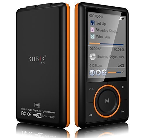 Kubik Evo 8GB MP3 Player with Radio and Expandable MicroSD/SDHC Slot - Black