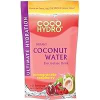 Big Tree Farms CocoHydro Instant Coconut Water, Pomegranate Raspberry, 9.7-Ounce Package
