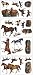 HORSES WALL home DECOR peel stick appliques stickers