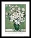 Vincent Van Gogh Roses Gough Flower White Wood-Mounted Art Poster Print - 16" X 20"