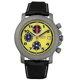 ESPRIT Men's ES107031446338 Chronograph Black Leather Strap Watch