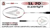 Karakal M-Tec 70 - Raquette de badminton, grip 3 1/2, unisexe - Blanc/Argent - 3 1/2 Grip