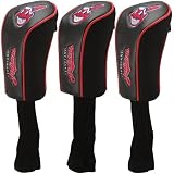 MLB McArthur Cleveland Indians 3-Pack Golf Club Headcovers - Black