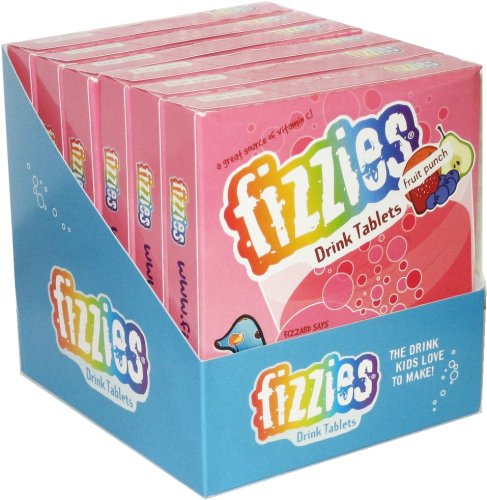 Fruit Punch Fizzies Candy Drink Tables Six Pack by Candy Crate