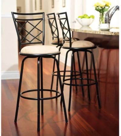 3-Piece Avery Ajustable Height Barstool - Black