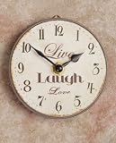 Live, Laugh, Love - Small Wooden Clock