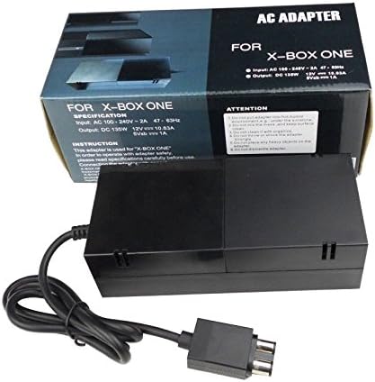 AC Adapter Power Supply Cord For Xbox One, Best In Its Class - Brick Style - Great Charger Accessory Kit With Cable Console Charging