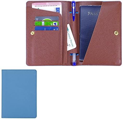 Bluezoon Multi-function Slim Travel Passport Cover Pouch Credit Id Card Holder Organizer Wallet (Blue)