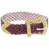 Sterling Silver Created Ruby and Cubic Zirconia Buckle Bracelet by Charles Winston