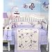 SoHo Lavender Flower Garden Baby Crib Nursery Bedding Set 13 pcs included Diaper Bag with Changing Pad & Bottle Case