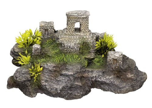 Aquarium Dekoration Aqua Ornaments \"ASIATISCHE RUINE\" mit Pflanzen; L20 x B12, Preisvergleich