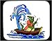 Decorated Mouse Pad with dinosaur, leak, boat, leaking