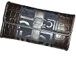 Liz Claiborne Checkbook Wallet Heritage Mosaic Flats Gunmetal & Amethyst