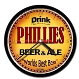PHILLIES beer and ale cerveza wall clock