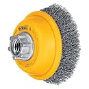 DEWALT DW4920 3-Inch by 5/8-Inch-11 Crimped Cup Brush/Carbon Steel .014-Inch