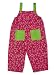 Baby : Boys Girls Reversible Twill Overalls Raspberry Flowers 12mth