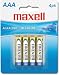 MAXELL 723841 AAA Battery 4-pk
