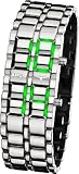 APUS Zeta Ladies Silver Green LED Watch for Her Design Highlight