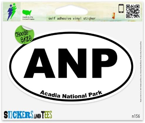 Acadia National Park oval Vinyl Car Bumper Window Sticker 3" x 2"