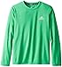 adidas Big Boys' Essential Clima Long Sleeve Tee, Flash Lime, Large/14-16