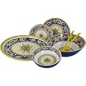 Le Cadeaux Triple Weight Melamine 16 Piece Dinnerware Set, Malaga