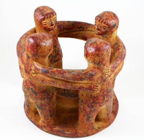 Circle of Friends Mexican Candle Holder, 4 Friends, 7" Tall