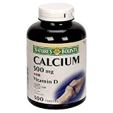 Nature's Bounty Calcium + D, 500 mg,  300 Tablets (Pack of 2)