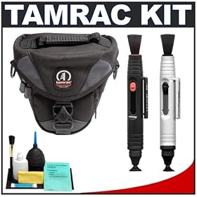 Tamrac 5513 Adventure Zoom 3 Camera Bag (Black/Gray) + Accessory Kit for Canon Rebel XSi, XS, T1i, XTi, 50D, 7D, Nikon D40, D60, D3000, D5000, D90, D300, D300s, D700, Olympus Evolt E-30, E-450, E-520, E-620, and Sony Alpha A230, A330, A380, A500, A550, A700 Digital SLR Cameras