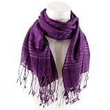 Metallic Rainbow Pashmina Scarves, Purple