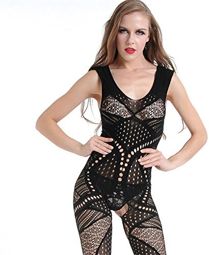 SUMEIYAN Sexy Fishnet Open Crotch Corest Bodystocking Bodysuit Tights Lingerie