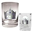 Los Angeles Kings NHL Rocks Glass & Square Shot Glass Set - Primary Logo by Great American Products