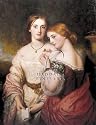 Two Victorian Beauties by Charles Baxter Art Print Poster