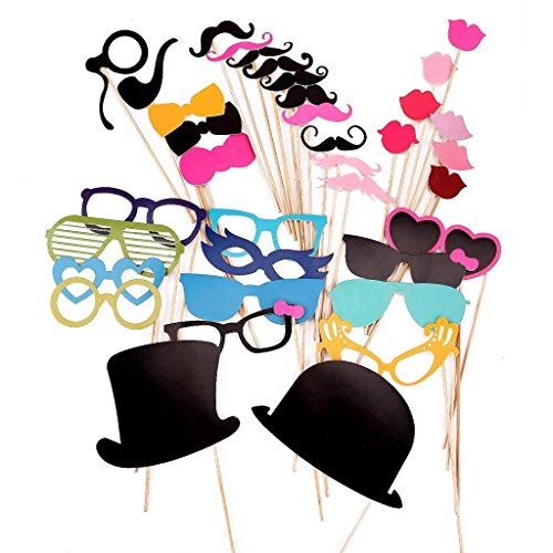 36PCS Wedding Props On A Stick Mustache Photo Booth Funny Halloween Party 36PCS Wedding Props On A Stick Mustache Photo Booth Funny Halloween Party