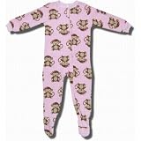 Calvin Klein Soft Pink Footed Sleeper with Monkey's for toddlers