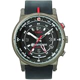 Timex 49211 Men's Analog Round Titanium Case Expedition E-Compass Watch with Comfortable Black Silicone Strap