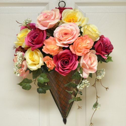 Rose Garden Spring Door Basket # WR4679