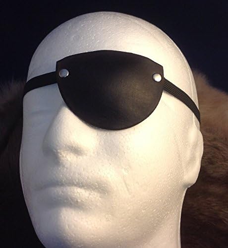 Leather Pirate Eye Patch Cosplay LARP SCA Steampunk Theater Stage TV Medical - Dark Brown