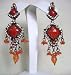 Red Stones Studded Fashion Earrings