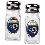 NFL St. Louis Rams Salt and Pepper Shaker Set with Crystal Coat