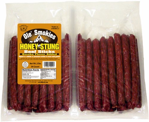 Buffalo Bills 2.1lbs Honey Stung 6 Ole' Smokies Saddlebag (50 beef sticks per saddlebag) by Choo Choo R Snacks, Inc.