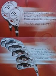 Affinity/Orlimar Golf Men's HT Edition Irons Set; with Hybrids Right Hand: Cadet, Regular or Tall Length; Fast Shipping!, GRAPHITE SHAFT 3&4 HYBRIDS; U-CUT 5 IRON through PITCHING WEDGE
