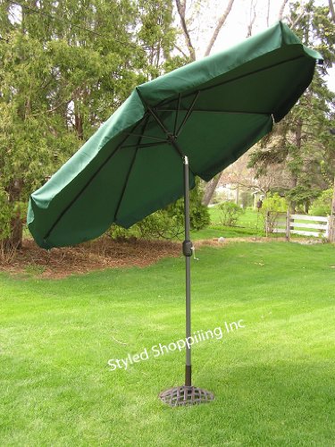 9 Foot Deluxe Forest Green Outdoor Patio Deck Commercial Umbrella
