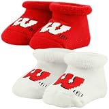 Wisconsin Badgers Infant Cardinal 2-Pack Bootie Socks