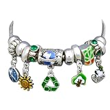 World Peace Go Green Sun Charm Bracelet Fashion Jewelry