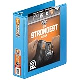 Wilson Jones Heavy Duty Round Ring View Binder with Extra Durable Hinge, 2 Inch, Customizable, Light Blue (W363-44-2925)