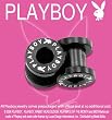 PLAYBOY LASER CUT BLACK PVD THREADED TUNNELS CPBBJ2678-16MM -5/8
