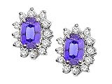 2.60 cttw Genuine Tanzanite Earrings - 14kt White or Yellow Gold LIFETIME WARRANTY